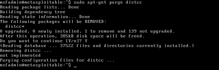 DistCC package removed