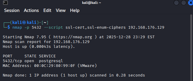 `nmap` with scripts not showing SSL/TLS content