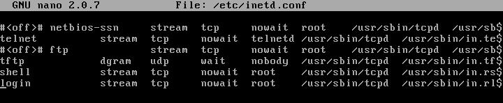 inetd.conf with malicious entry