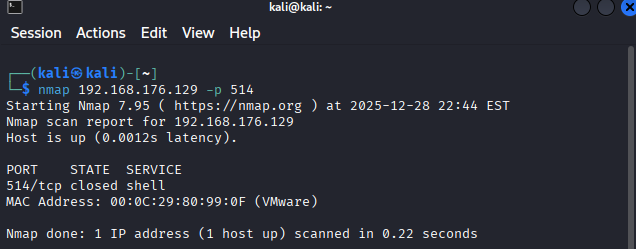 rsh port closed after remediation